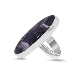 Anillo de Plata de Ley 925 con piedras preciosas de ágata púrpura natural, joyería de moda para bodas, aniversarios o fiestas - Product Image 2