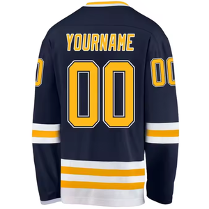 Venta al por Mayor de Camisetas de Hockey sobre Hielo Sublimadas Personalizadas, Transpirables, con Malla, Últimos Diseños, Logotipo Impreso, Nombre del Equipo OEM, Patrón en Blanco - Product Image 3