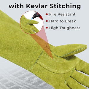 Guantes de Seguridad para Control de Animales, Protección para Manipulación, Par de Guantes de Cuero Vacuno, Guantes para Soldadura, Trabajo, OEM - Product Image 2