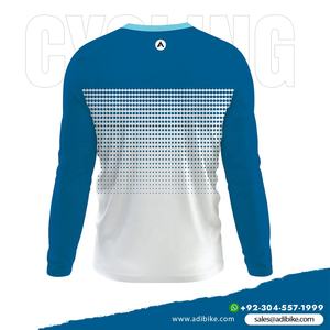 Camiseta de Ciclismo de manga completa con estampado de sublimación para hombres que absorbe la humedad distribuidores OEM - Product Image 3