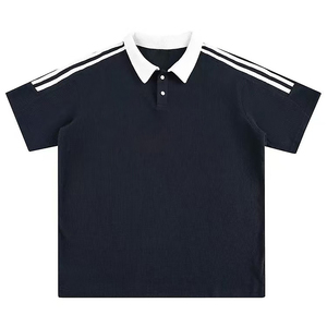 Golf de manga corta de manga raglán para camiseta de polo Jersey de LICRA de poliéster de gran tamaño de calidad de lujo con logotipo bordado - Product Image 2
