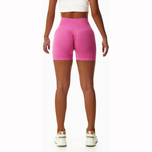Pantalones cortos de Yoga de gimnasio transpirables de mujer personalizados con bolsillo Streetwear estilo entrenamiento pantalones cortos para correr - Product Image 6