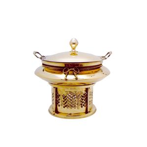 Top Quality <b>Buffet</b> Chafing Dish Gold Plated Finishing Chafing Dish Restaurant Equipment With Burner Stand Chafing Dish - Product Image 1