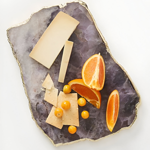 Plateau de service en quartz agate onyx de qualité supérieure plateau de charcuterie en pierre décorative pour collations au fromage et décoration intérieure - Product Image 4