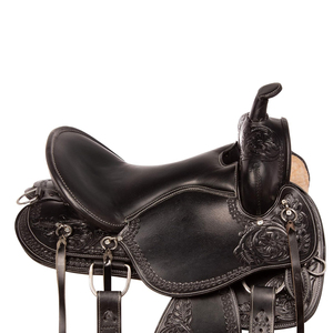 Sillín de caballo de último diseño para montar a caballo cómodo de la mejor calidad hecho en cuero de Pakistán mejor venta de Carreras de Caballos - Product Image 3