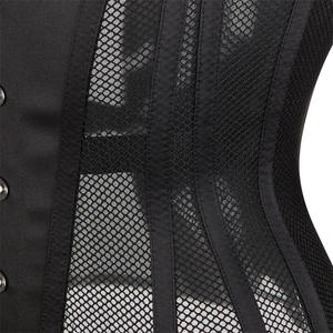 Venta al por mayor personalizado Sexy Corsé de malla para las mujeres transparente Bustier cintura entrenador con deshuesado y cordones en la espalda OEM - Product Image 6