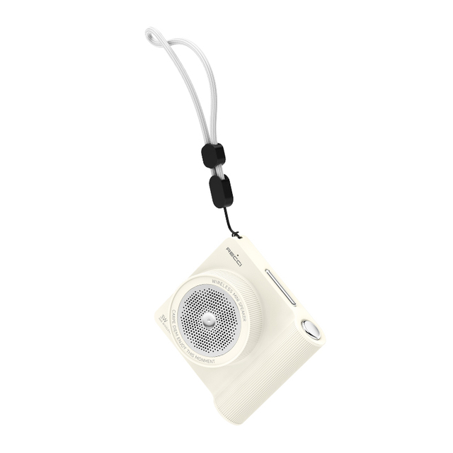 Recci New Stylish Mini Portable Outdoor Speaker HiFi Stereo Wireless Speaker With Lanyard for Smart Mobile Phones