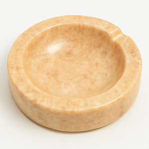 Cendrier rond en marbre tan accessoire de décoration intérieure moderne de luxe et cadeau bol à fumer en pierre de style dernier cri à vendre - Product Image 5
