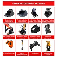 Livraison Gratuite - Mini-Excavatrices Compactes 1 et 2 Tonnes, Fabrication Chinoise, Moteur Kubota EPA, Excavatrice 3,5 Tonnes, Vente en Gros