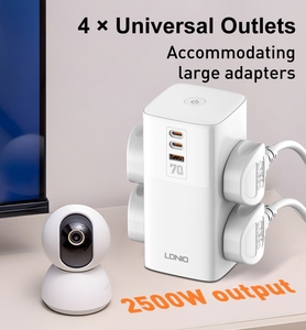 LDNIO SC4383 파워 타워 멀티탭 4구 콘센트 & 1 USB+2C 포트 코드 파워 스트립 - Product Image 5