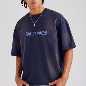 เสื้อยืดผู้ชายแบบเป็นกรดเสื้อยืดสำหรับล้างเป็นกรดผ้าฝ้าย100% น้ำหนักเบาซักเป็นกรดโลโก้ Ringer - Product Image 5