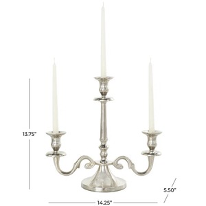 New Arrival Sliver Coated Wedding <b>Candelabra</b> Awesome Quality Customized Size Metal Candle Stand for Party Tabletop Decoration - Product Image 1