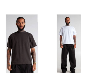 Shaka Wear Max Heavyweight Impression de LOGO personnalisé 100% coton T-shirt hip-hop d'été à manches courtes pour hommes - Product Image 5