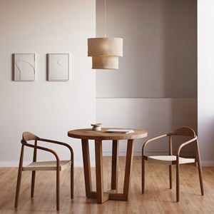 Meubles de salle à manger Table à manger ronde en bois de teck massif avec le meilleur matériau extérieur intérieur-Cudia - Product Image 6