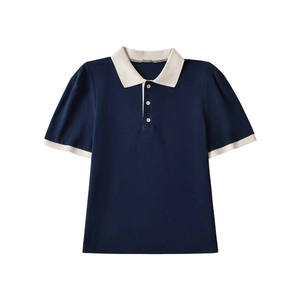 Women's Breathable Shorts Sleeve Cotton Polo T-shirt Custom - Product Image 1