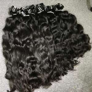 ผู้ขายจัดส่งแบบหล่นดิบดึงคู่เวียดนามบริสุทธิ์มนุษย์ผมมัดดิบหยักขายส่งต่อผมดิบ - Product Image 3