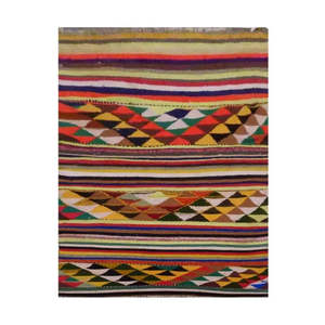 Un kilim Sanandaj authentique vintage noué à la main, unique en son genre, 6'8 x 2'7 - Product Image 1