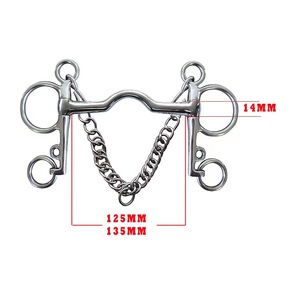 Wholesale Pelham Single Joint Copper <b>Roller</b> Mouth Western Bits Stainless Steel Equipment Hot Sale Horse Riding Equestrian - Product Image 1