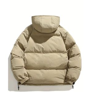 แจ็กเก็ตขนเป็ดวินเทจของผู้ชาย OEM ออกแบบได้เองสำหรับฤดูหนาวเสื้อผ้าลำลองสไตล์สตรีทสไตล์สตรีทซิปด้านหน้าแบบเต็มตัวขนาด XS - Product Image 2