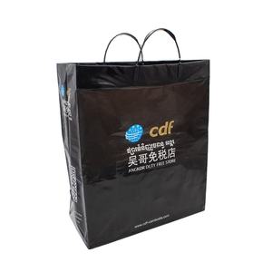 Sac à provisions en plastique réutilisable de luxe recyclable avec poignée rigide et logo personnalisé avec poignées sac de commande fournisseur du Vietnam - Product Image 1