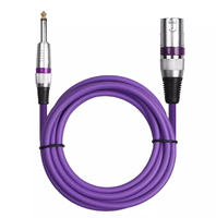 Câble de microphone XLR à angle droit en cuivre nu blindé, combinaison mâle-femelle, longueur personnalisée, isolation PE