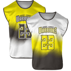 Salida de fábrica Logotipo sublimado personalizado Reversible Lacrosse Pinnies Reversible Lacrosse Uniformes Ropa deportiva - Product Image 1
