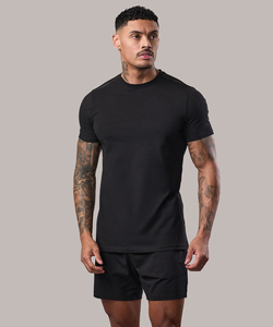 Alta calidad 80% Algodón 20% poliéster Twin Set camiseta y pantalones cortos logotipo personalizado Active Wear Twin Set para hombres - Product Image 6