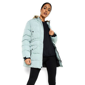 Parka d'hiver de qualité supérieure, respirante, grande taille, manches longues, imperméable, en nylon écologique brut pour femme - Product Image 4