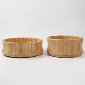 Bol de service élégant en bambou pour restaurant restauration buffet cuisine hôtel salle à manger collation aux fruits salade pain table usage alimentaire - Product Image 6