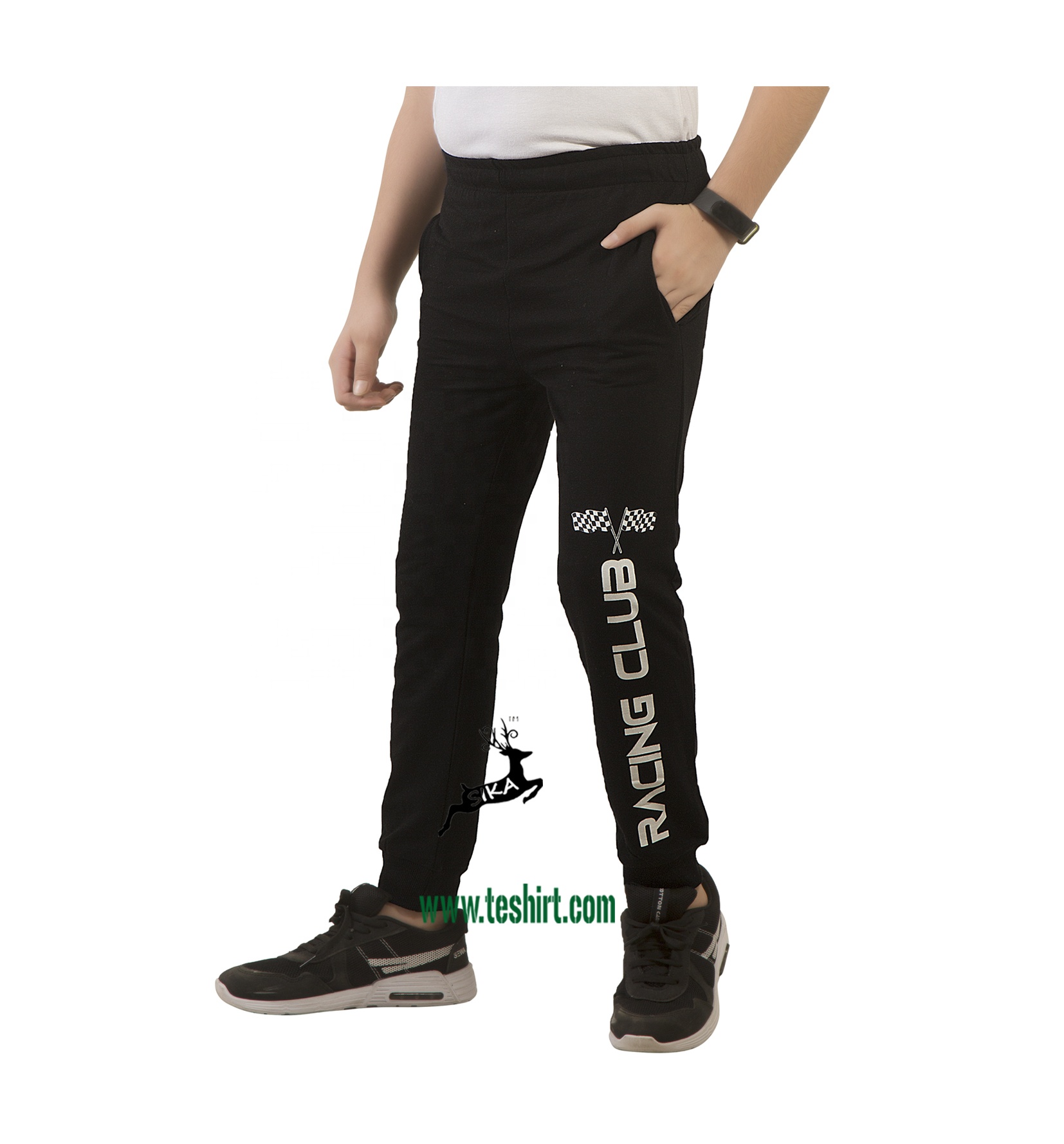 Boys Girls School Trousers Kids PE Jogging Pants Tracksuit Bottoms Sweatpants Red 14 15years
