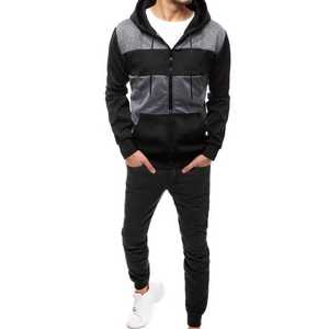 Ensemble de survêtement décontracté pour homme avec veste coupe-vent à capuche légère zippée et pantalon de jogging élastique, personnalisable OEM, vêtements de sport et streetwear - Product Image 4