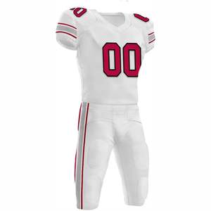 Dernier design de maillot de football américain personnalisé par sublimation, manches courtes, 100% polyester, tissu respirant et anti-humidité - Product Image 3