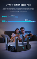 COMFAST WR632AX 3000Mbps Dual-Band Wi-Fi 6 Router de viaje, Easy Mesh OpenWRT con puerto de red de 2,5 Gbps