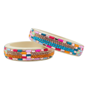 Ensemble de 2 bracelets en laque Mosaic Bloom - Product Image 3