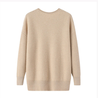 Fabricant professionnel de pulls en laine/coton respirants de haute qualité pour femmes, taille adulte, décontractés, chauds pour l'hiver, col rond