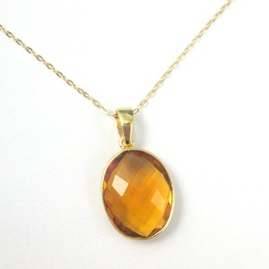 Bezel <b>Pendant</b> With <b>Bail</b> Citrine Quartz Gold Plated Vermeil Bezel <b>Pendant</b> Ready for Necklace Oval Shape <b>Pendant</b> - Product Image 4