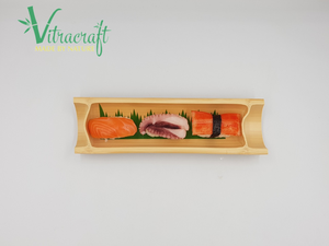 ถาดไม้ไผ่โชว์ซูชิที่ไม่เหมือนใครทำจากก้านไม้ไผ่ธรรมชาติทำให้โต๊ะรับประทานอาหารมีชีวิตชีวามากขึ้น - Product Image 3