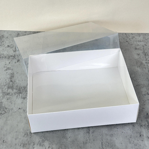 Scatola Personalizzata per Alimenti con Coperchio Trasparente, 5 Pezzi 25x20x7cm, Nera o Bianca, <span class=keywords><strong>Perfetta</strong></span> per Biscotti e Cioccolatini - Product Image 3