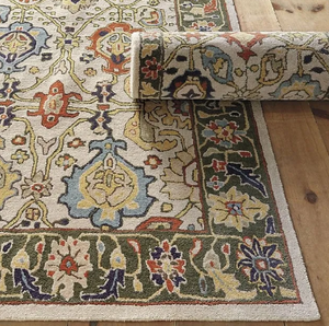 Tapis modernes de luxe faits à la main en laine de soie, doux, noués à la main, design abstrait, tailles personnalisables 5x8, couleurs vives pour la maison et le bureau - Product Image 3