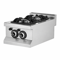 Cuisinière professionnelle à gaz naturel RMITMENT à quatre brûleurs avec four, en acier inoxydable, 5000-10000W, dimensions personnalisables pour