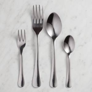 Vente en gros de couverts 5 pièces en acier inoxydable personnalisés avec poignée en nœud d'amour poli miroir fourchette à dîner cuillère couteau pour mariages - Product Image 4