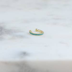 Tribal Refine Design Turquoise Gemstone 925 <b>Silver</b> <b>Cuff</b> Earrings Smooth Finished High Quality Wedding Gift Partywear Women - Product Image 3