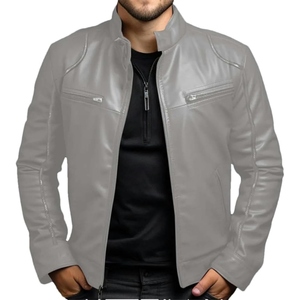 Authentic sheepskin leather coat with goat fur lining handmade custom winter jacket - Product Image 4