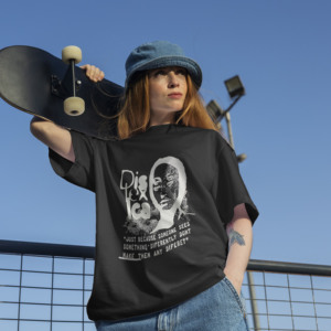 Camiseta de 100% algodón unisex personalizada DIS LEX ICA estampado de gran tamaño hombro caído peso pesado-para hombres - Product Image 5