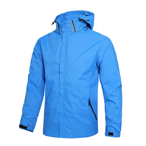 Chaqueta Impermeable de Senderismo con Capucha, Color Sólido, Impresión de Logotipo Personalizada, Producto de Alto Rendimiento - Product Image 1