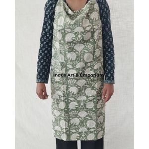Solid Cotton Linen <b>Kitchen</b> <b>Apron</b> High Quality 100% Linen Long <b>Apron</b> for Cooking - Product Image 5