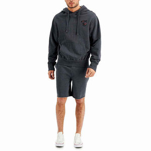 Design Your Own <b>Long</b> Sleeves Hoodie & <b>Shorts</b> Set Best Price OEM Design <b>Men</b> Hoodie & <b>Shorts</b> Set - Product Image 1