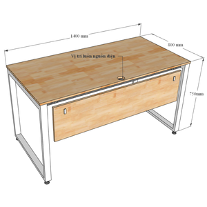 Escritorio de Ensamblaje Concept 140x80 HBRT006 con Cajón, Diseño Rectangular - Product Image 6