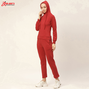 Nueva llegada Mejor Algodón poliéster Material deporte Sudadera con capucha Conjunto 2 piezas Casual cuello redondo con logotipo personalizado nuevo diseño de Top corto - Product Image 2