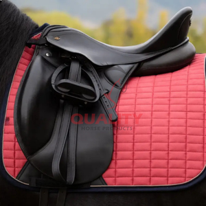 Premium English <b>saddle</b> pad wholesale supply durable stitched fabric soft inner lining moisture wicking design <b>saddle</b> pad - Product Image 5
